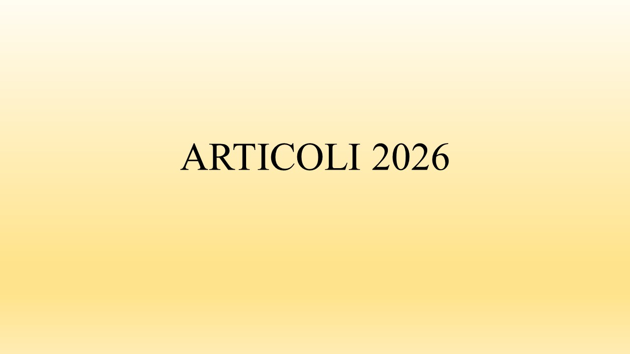 Anteprima Articoli 2026